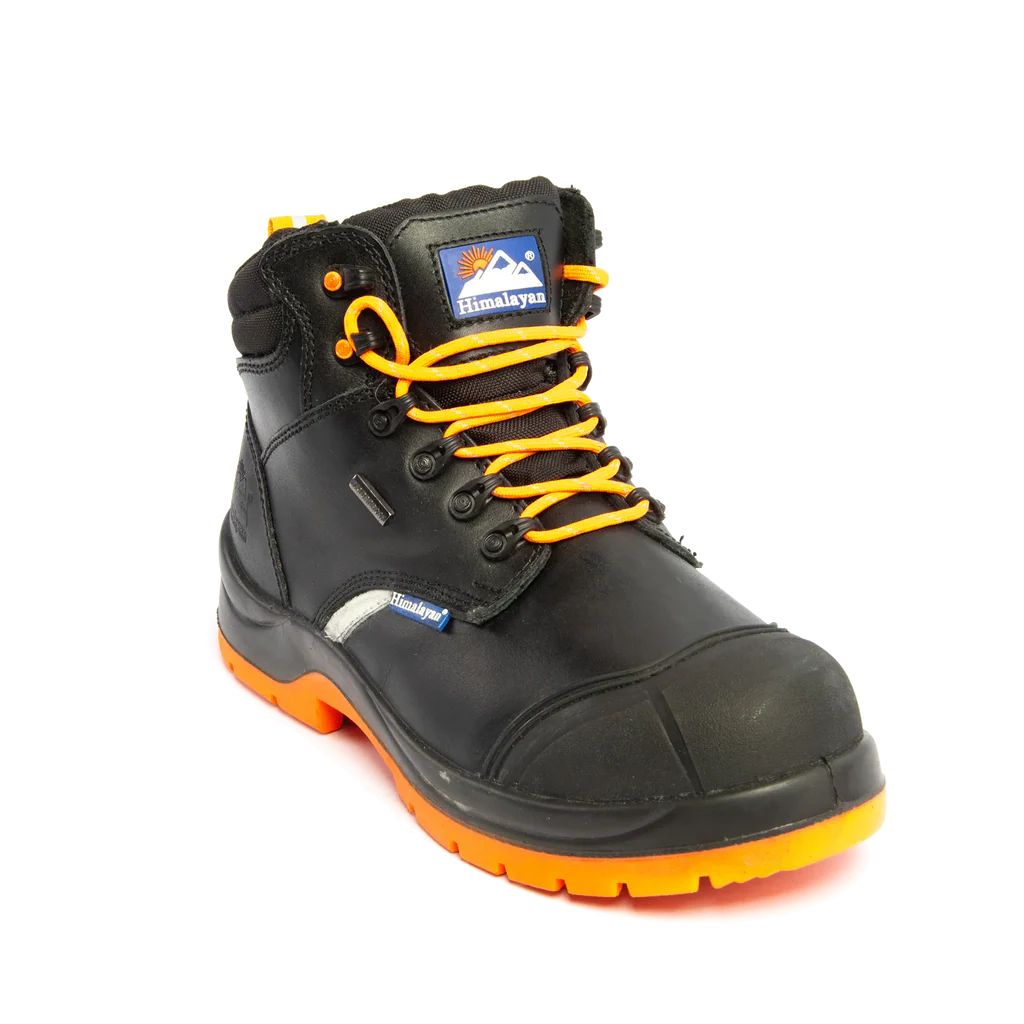 Himalayan 5402 S3/SRC ReflectO Waterproof Black Safety Boot with Orange Sole