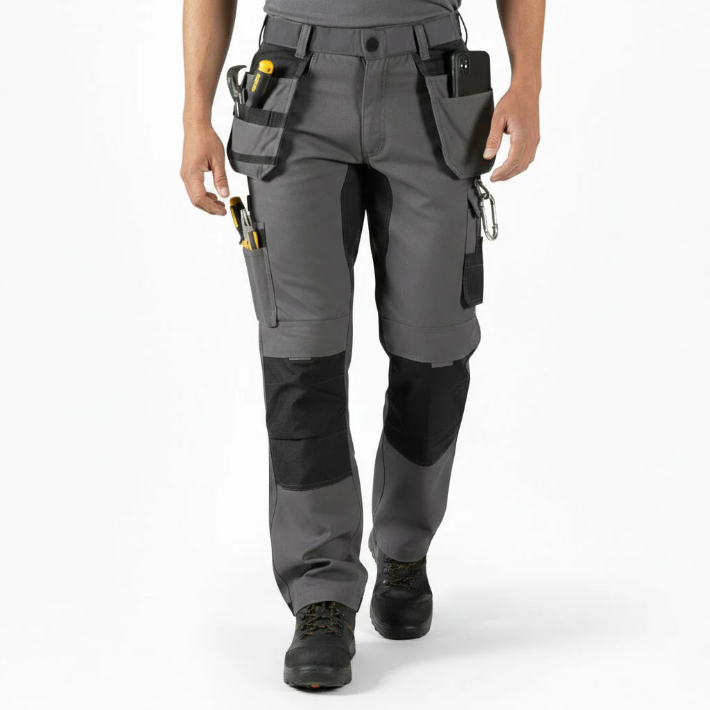 Unbreakable U238 Black/Grey Stretch Multi-Pocket Holster Work Trousers